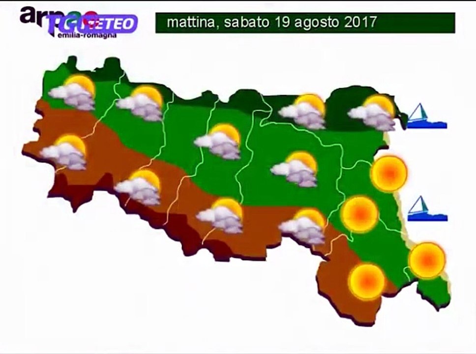 Previsioni meteo per sabato 19 agosto