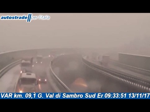 Neve sui rilievi del Mugello sopra 700 metri. A1 imbiancata tra Bologna e Firenze Video