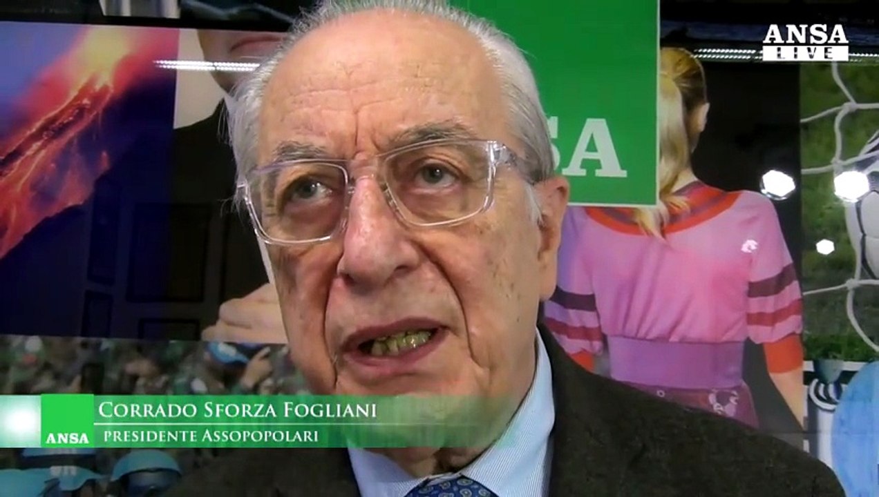 Banche, Sforza Fogliani: si' a fusioni popolari, no a gigantismo