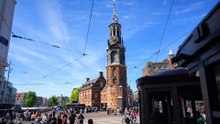 Amsterdam Netherlands Classic Tram Ride Through Canal Streets 4K 60fps