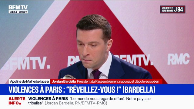 Débordements après le sacre du PSG: Jordan Bardella dénonce “des scènes de guerre civile