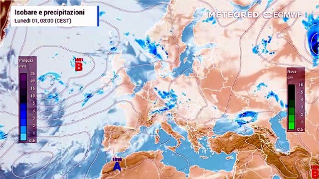 Intensa fase di maltempo in arrivo sull'Italia