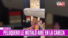 Le instaló un aire acondicionado en la cabeza y se hizo viral