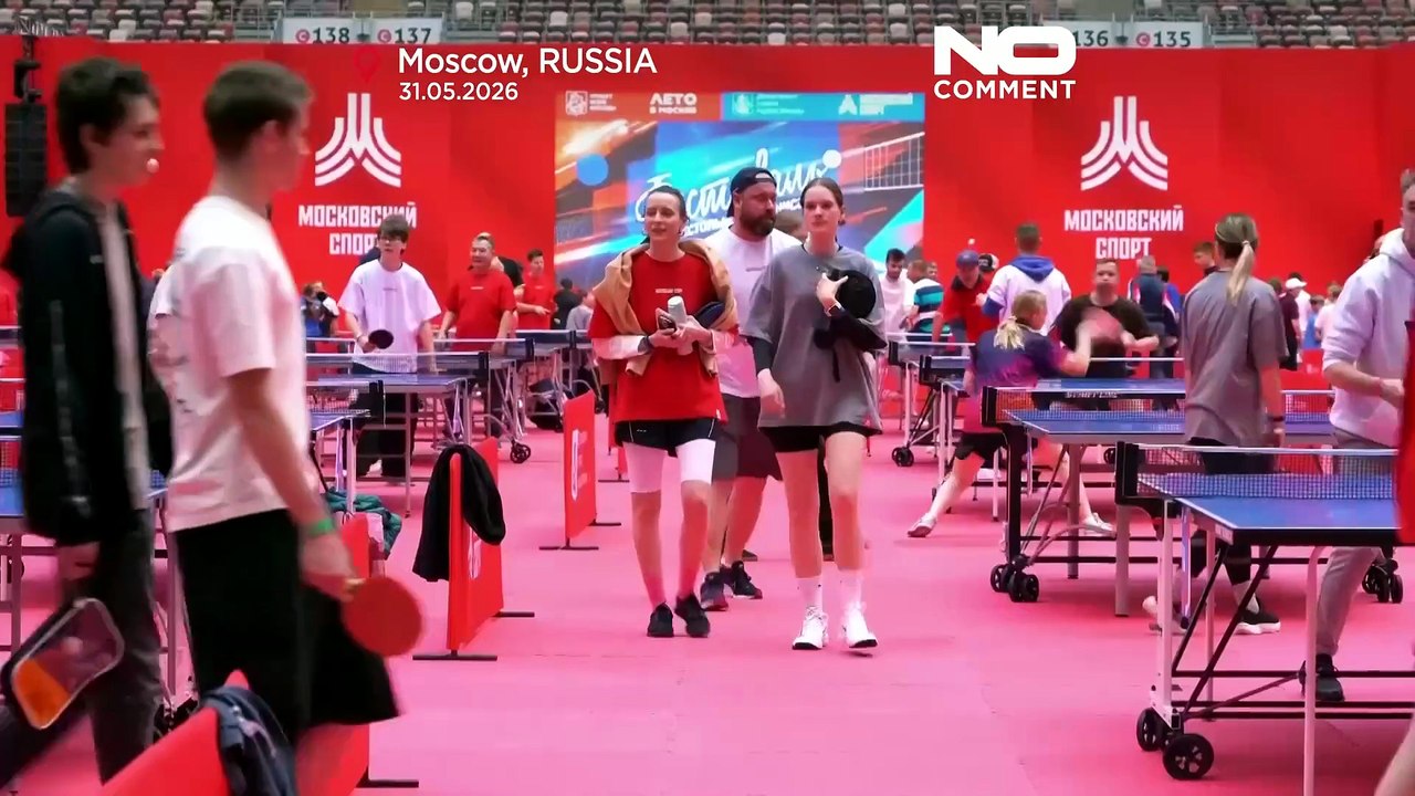 Смотрите: 7 тысяч игроков на гигантском фестивале настольного тенниса в Москве