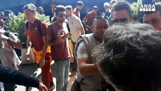 Champions: tifosi Roma a Fiumicino, mister, annamo a vince