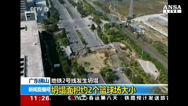 Cina: si apre una voragine nel Guangdong, otto morti