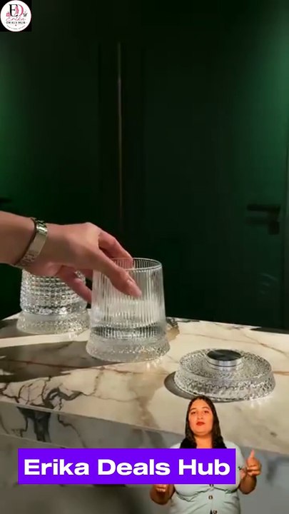 Vasos Apilables con Base Magnética | Diseño de Cristal Elegante