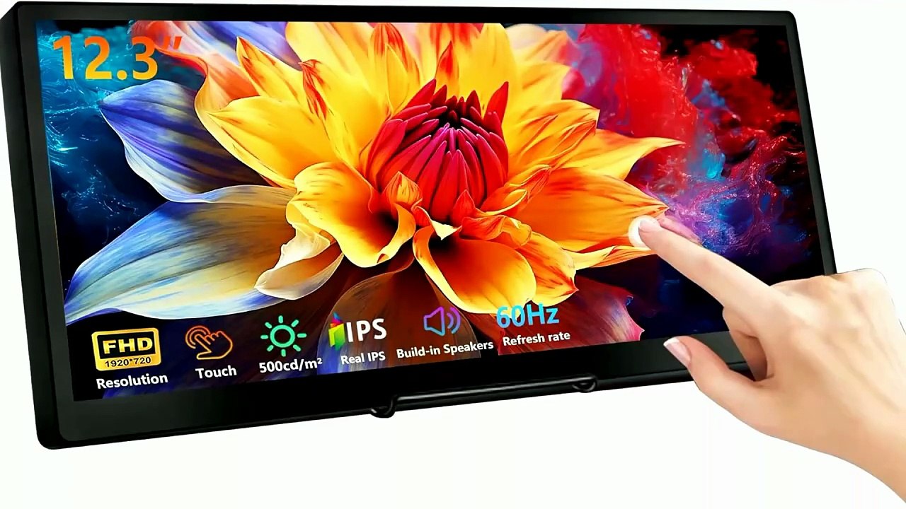 Wisecoco 12.3 Inch IPS Touch Screen Monitor