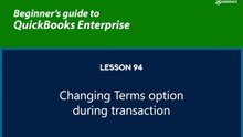94 - Changing Terms option during transaction