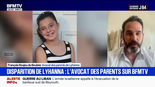 Disparition de Lyhanna: C'est la pire chose qui puisse arriver à des parents , déclare l'avocat de la famille