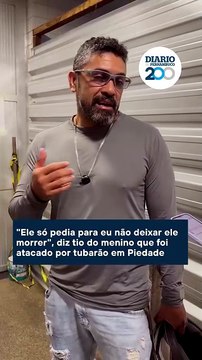 Só pedia para eu não deixar ele morrer , diz tio do menino que foi atacado por tubarão em Piedade