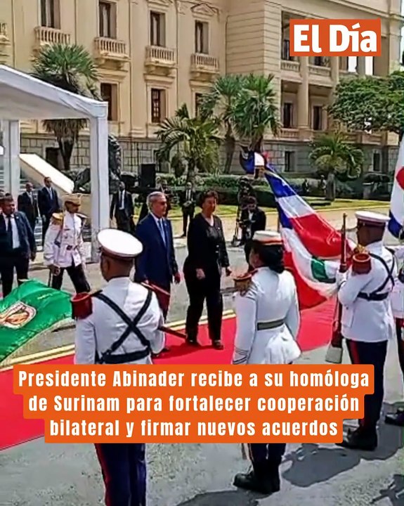 Presidente Abinader recibe a su homóloga de Surinam para fortalecer cooperación bilateral y firmar nuevos acuerdos