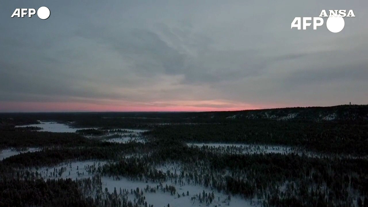 Inizia la notte polare nella Lapponia finlandese