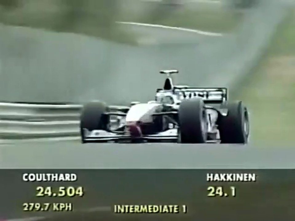 F1 – Mika Häkkinen (McLaren Mercedes V10) lap in qualifying – Hungary 1998