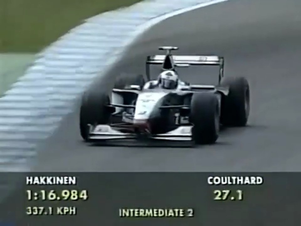 F1 – David Coulthard (McLaren Mercedes V10) lap in qualifying – Germany 1998