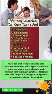 ini sifat orang tua yang di turunkan ke anak #quotes