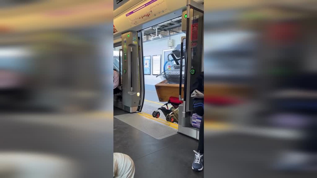 Man Tries to Load Huge Pile of Furniture on London Train