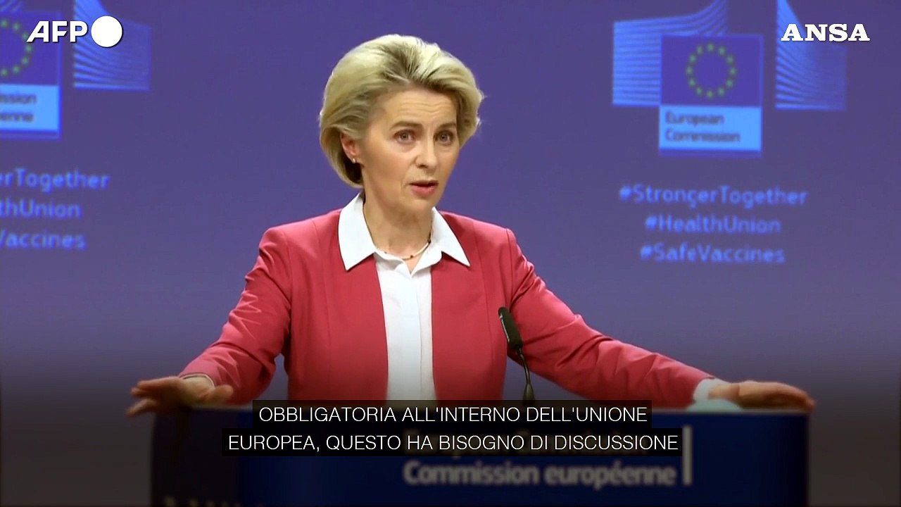 Vaccini, von der Leyen: "Giusto iniziare a parlare di obbligo nell'Ue"