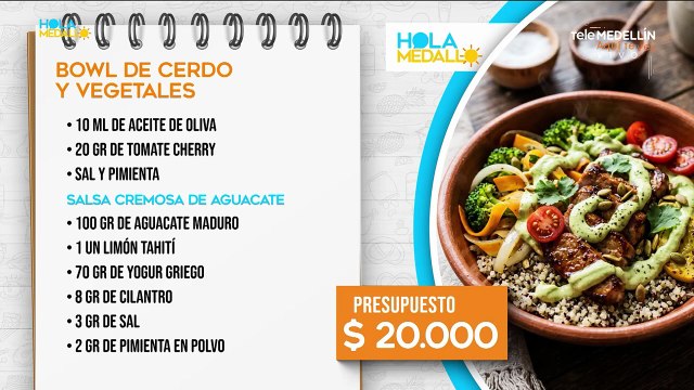 Receta saludable, Bowl de quinoa con cerdo y vegetales [Hola Medallo] Telemedellín