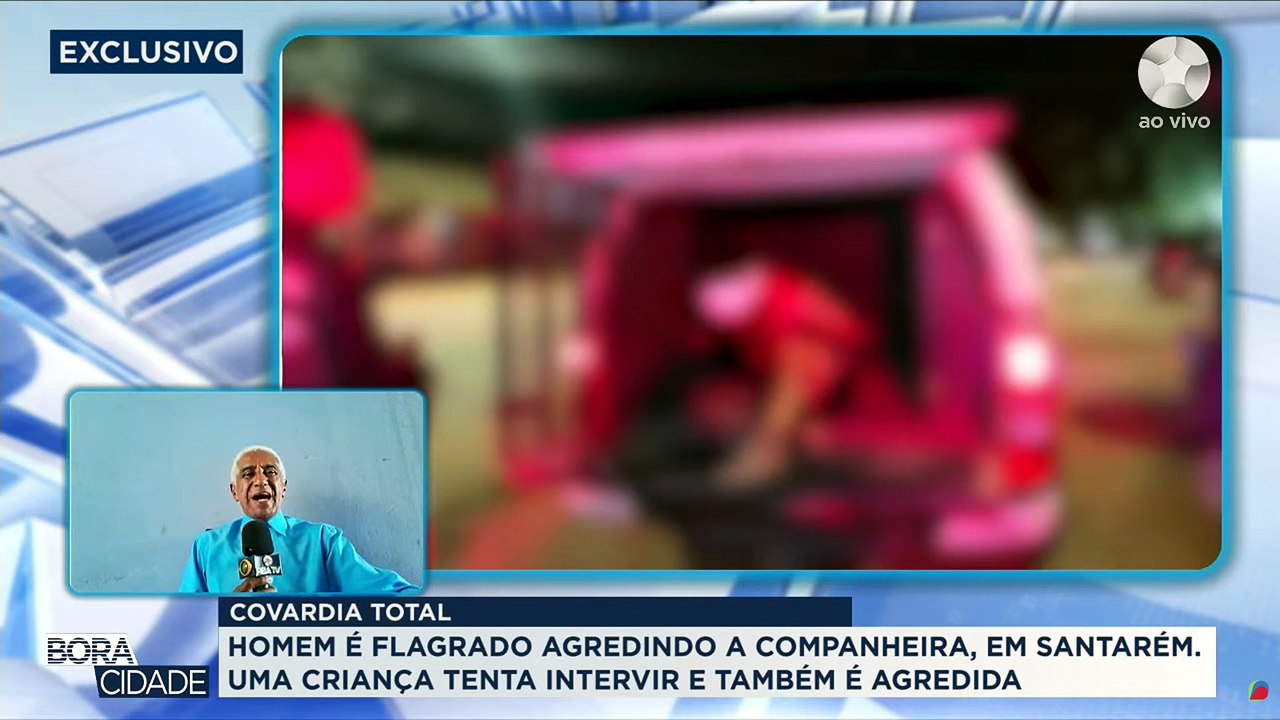 Covardia - Homem é flagrado agredindo a companheira, em Santarém