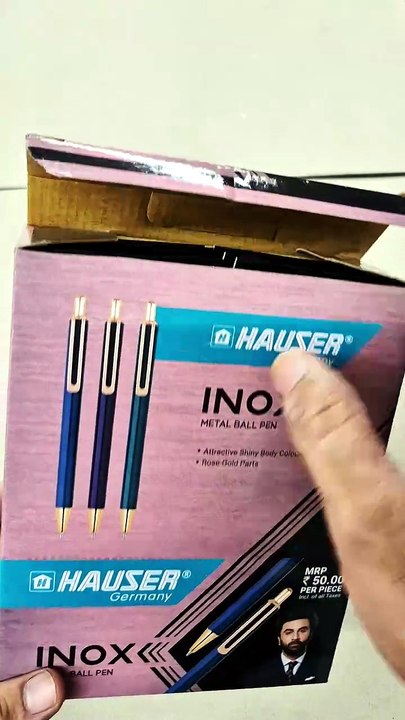 Hauser Inox Metal Ball Pen Review | Premium Metal Pen Unboxing & Writing Test
