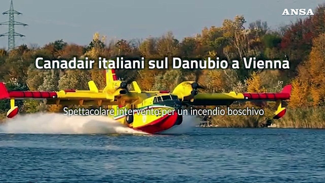 Canadair italiani sul Danubio a Vienna