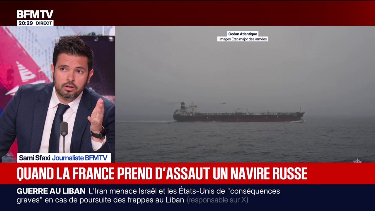 Au large de Brest, un pétrolier russe a été arraisonné par la marine française