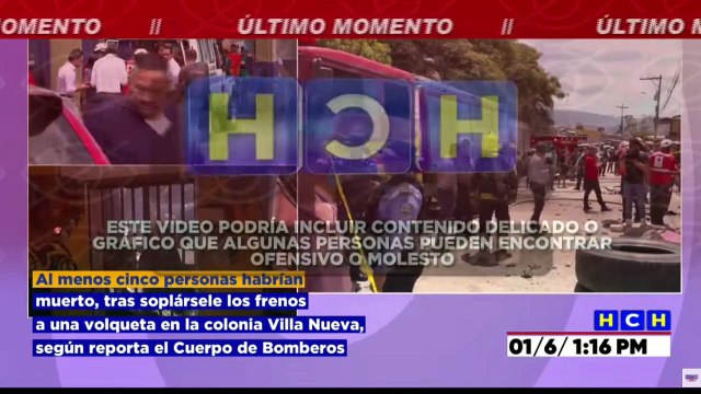 ¡Desgracia! Al menos cinco muertos y varios heridos, deja volqueta desenfrenada en colonia Villa Nueva