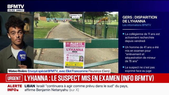 Disparition de Lyhanna: le suspect mis en examen pour enlèvement et séquestration de mineur de 15 ans