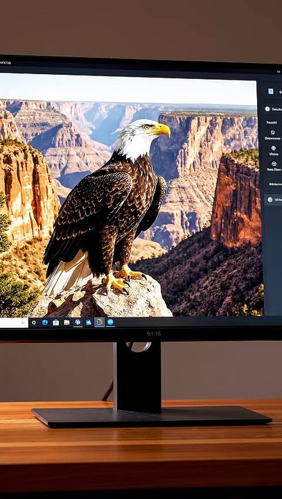 Bald Eagle Comes Out of the Computer Screen