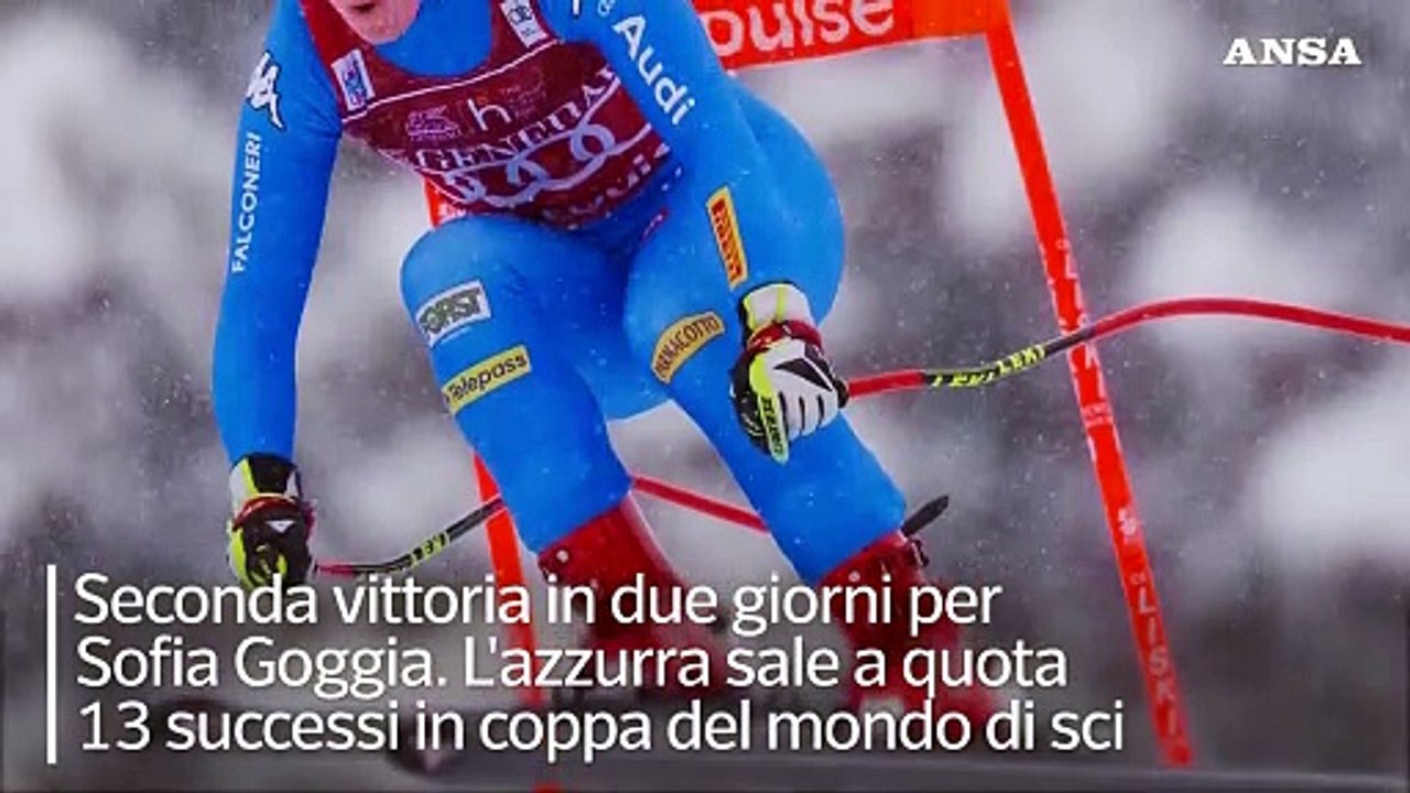 Sci: Sofia Goggia vince la seconda discesa di Lake Louise