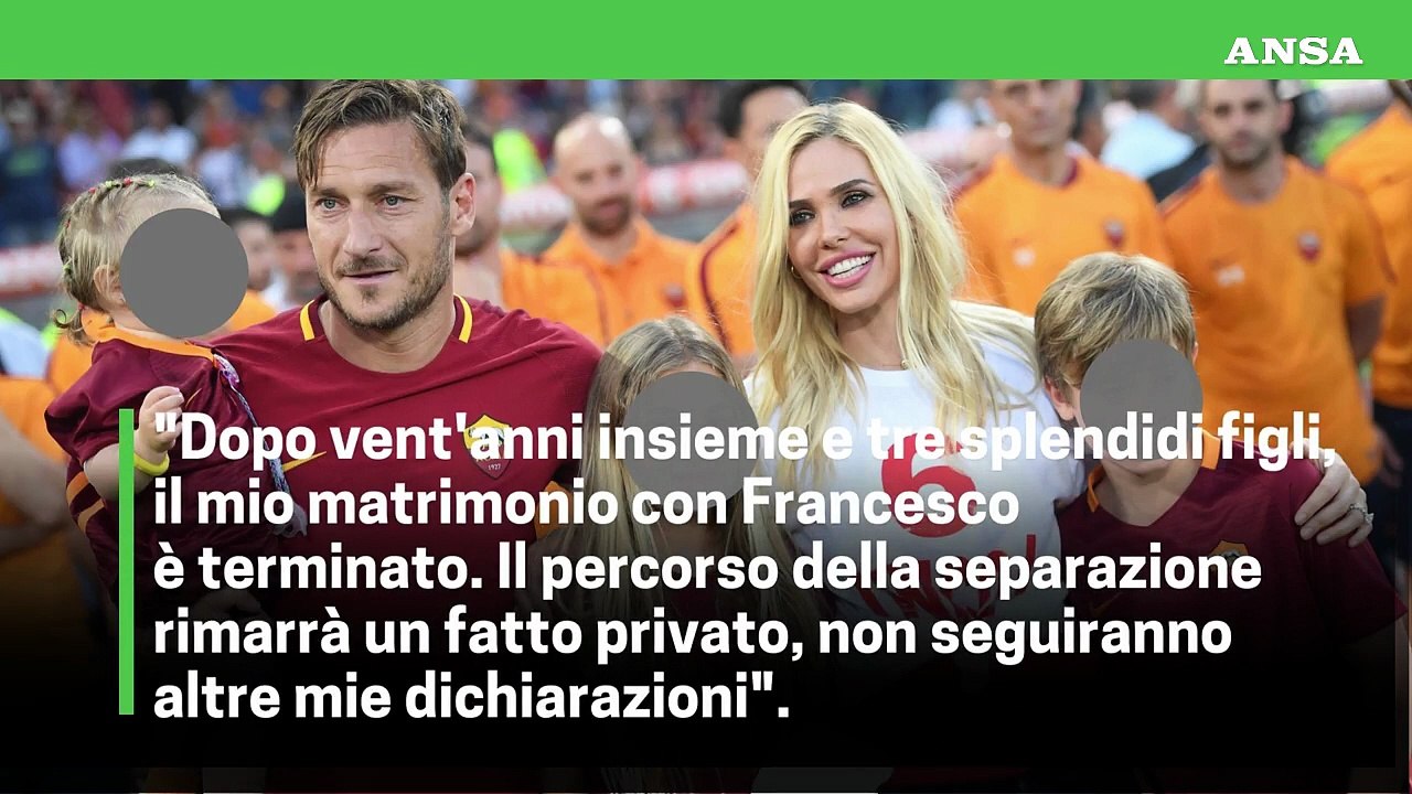 Francesco Totti e Ilary Blasi si separano, finisce la favola
