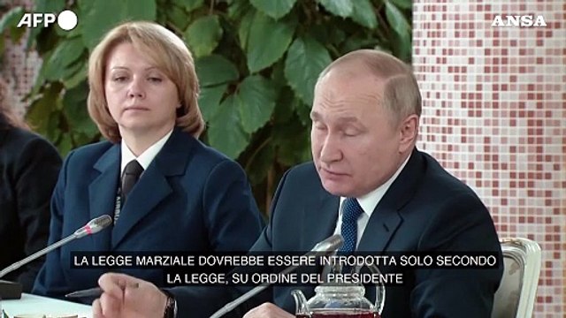 Putin: Non intendo dichiarare legge marziale in Russia