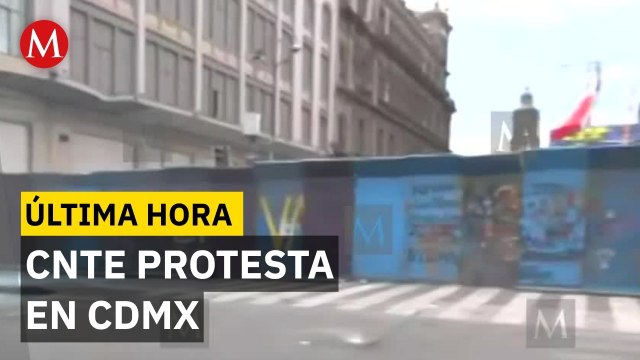 Integrantes de la CNTE realizan manifestación en la Ciudad de México