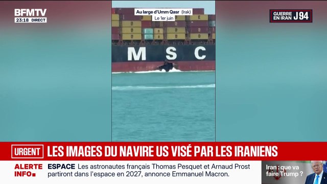 Guerre au Moyen-Orient: les images du navire américain visé par l’armée iranienne