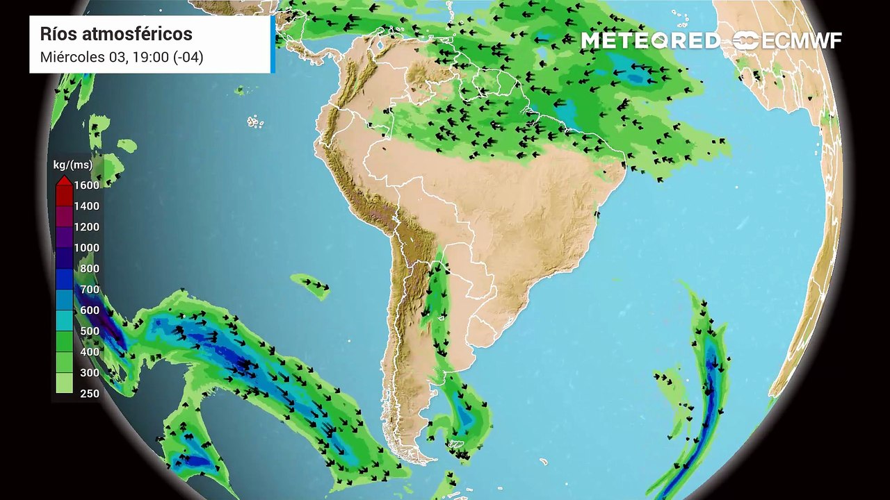 Un río atmosférico aportará combustible extra para potenciar las lluvias de un sistema frontal