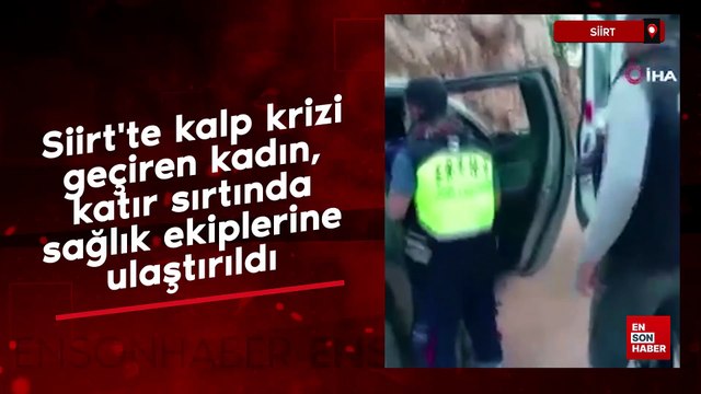 Siirt'te kalp krizi geçiren kadın, katır sırtında sağlık ekiplerine ulaştırıldı