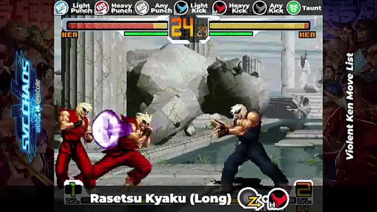 Violent Ken Move List - SVC Chaos: SNK vs. Capcom
