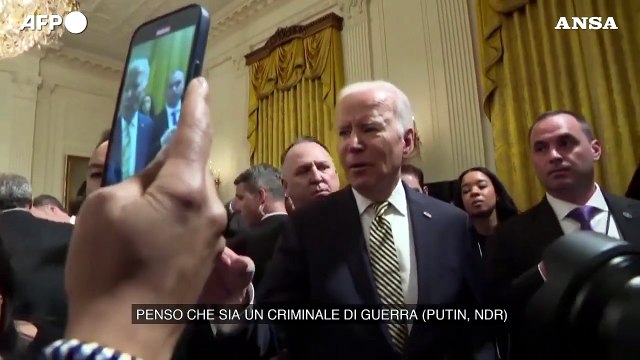 Ucraina, Biden: Putin e' un criminale di guerra
