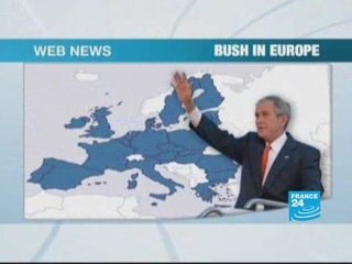 Bush not welcome, say European web users