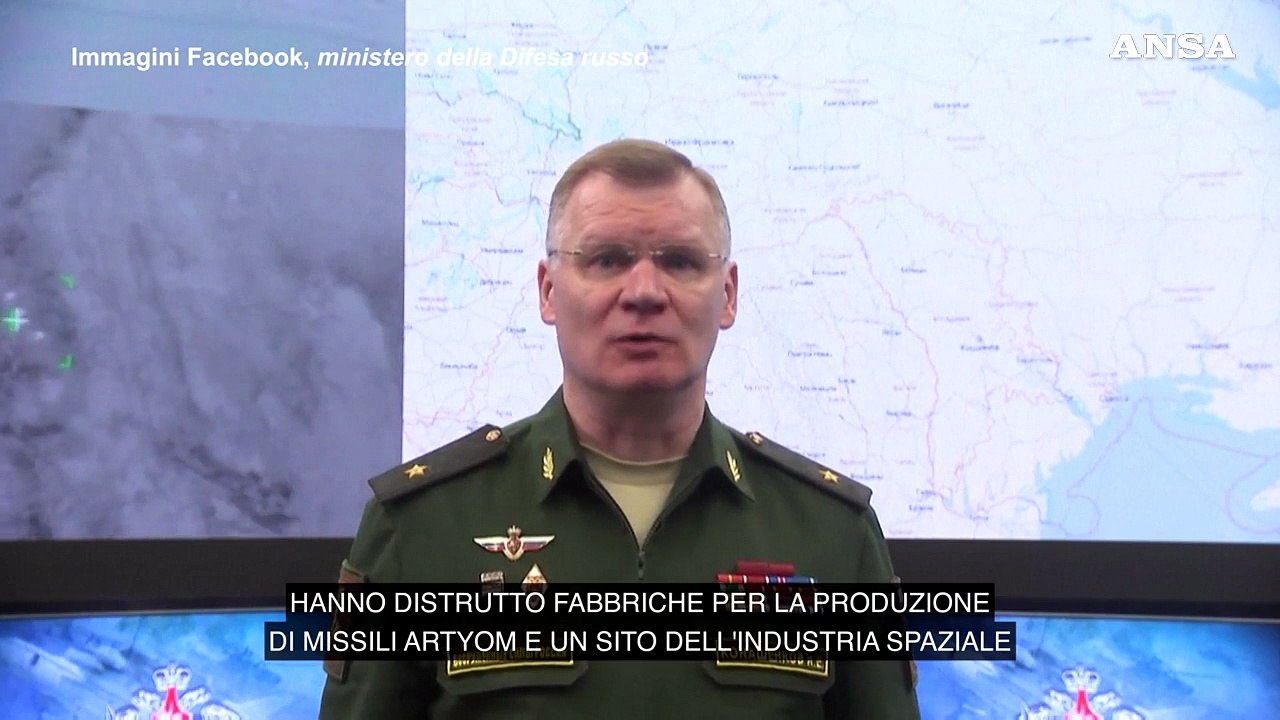 Mosca: "A Kiev abbiamo colpito fabbriche di missili"