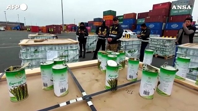 Peru', sequestrate due tonnellate di cocaina: nascosta in lattine di asparagi