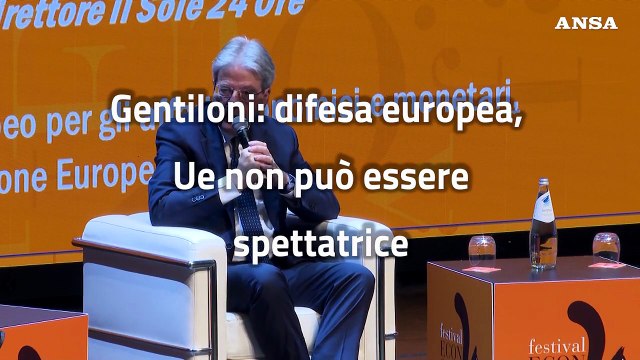 Gentiloni: Difesa europea? Ue non puo' essere spettatrice