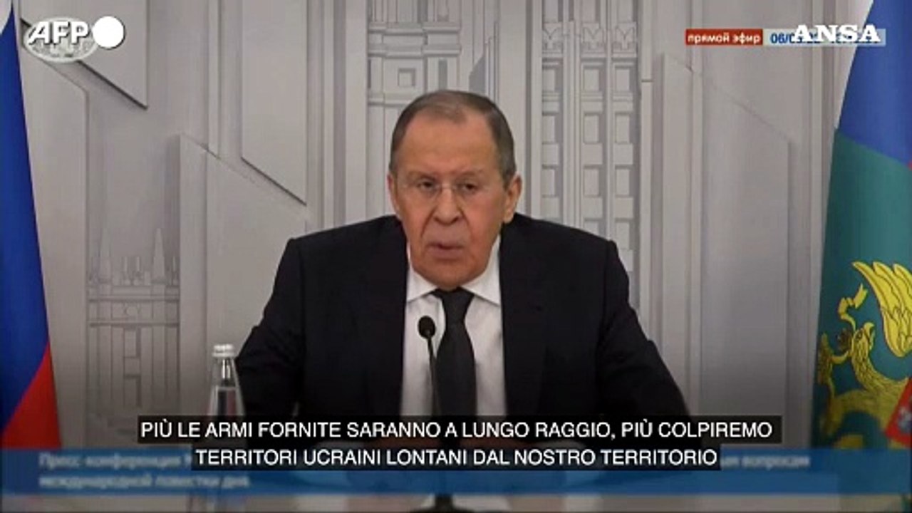Ucraina, Lavrov: "Piu' le armi a Kiev saranno a lungo raggio, piu' avanzeremo"