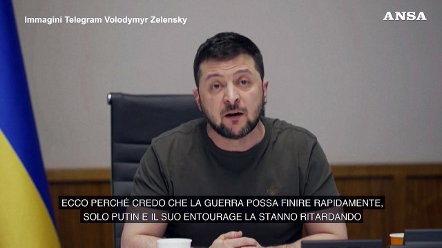 Ucraina, Zelensky: Guerra puo' finire rapidamente, Putin la sta ritardando