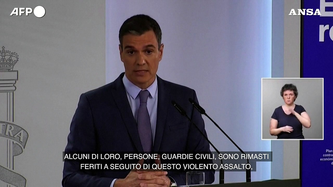 Sanchez: "I morti a Melilla sono colpa dei trafficanti di esseri umani"