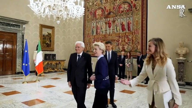Quirinale, Mattarella riceve Ursula von der Leyen