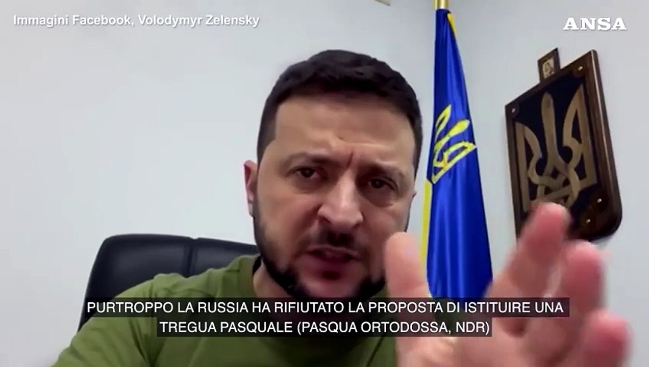 Zelensky: "La Russia rifiuta una tregua per la Pasqua ortodossa"