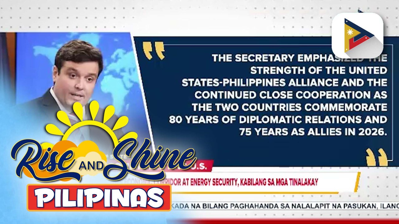 PBBM at U.S. Secretary of State Marco Rubio, nagkausap sa telepono para talakayin ang usaping pang-ekonomiya at ang Luzon Economic Corridor | ulat ni Carlo Candelaria