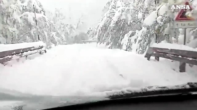 Maltempo, la neve imbianca l'Appennino emiliano